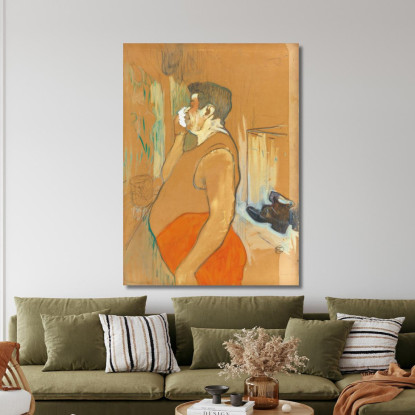 Monsieur Caudieux Attore Di Café-Concert Henri de Toulouse-Lautrec htl71 quadro stampato su tela