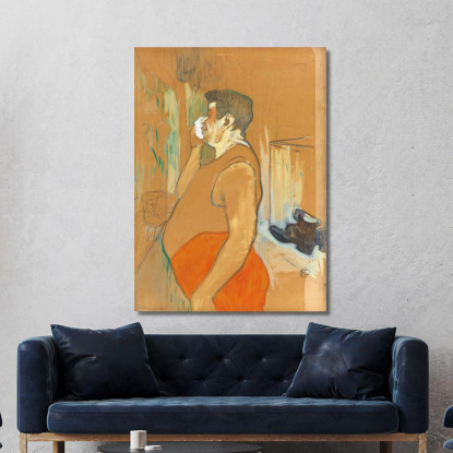 Monsieur Caudieux Attore Di Café-Concert Henri de Toulouse-Lautrec htl71 quadro stampato su tela