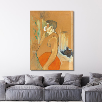 Monsieur Caudieux Attore Di Café-Concert Henri de Toulouse-Lautrec htl71 quadro stampato su tela