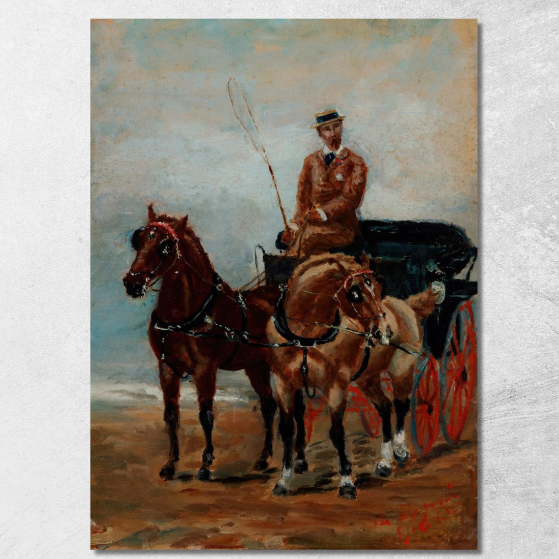 Monsieur Henri de Toulouse-Lautrec htl73 quadro stampato su tela