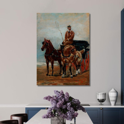 Monsieur Henri de Toulouse-Lautrec htl73 quadro stampato su tela