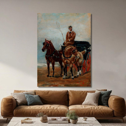 Monsieur Henri de Toulouse-Lautrec htl73 quadro stampato su tela