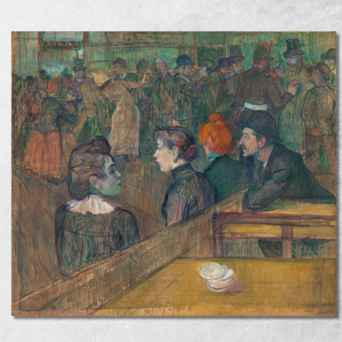 Moulin De La Galette Henri de Toulouse-Lautrec htl74 quadro stampato su tela