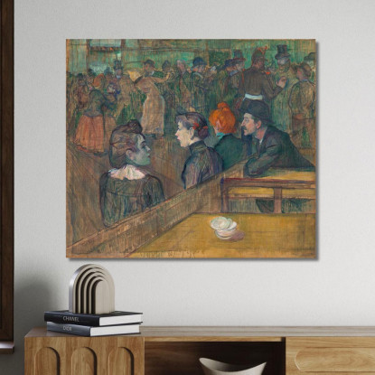 Moulin De La Galette Henri de Toulouse-Lautrec htl74 quadro stampato su tela