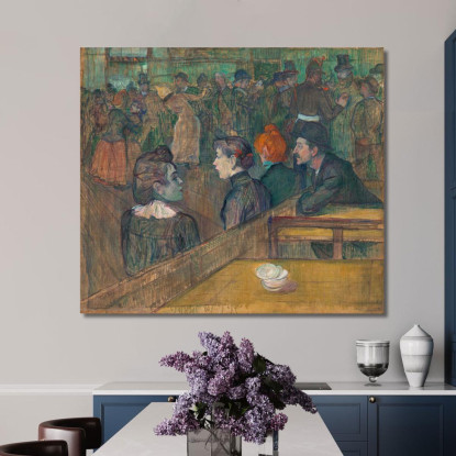 Moulin De La Galette Henri de Toulouse-Lautrec htl74 quadro stampato su tela