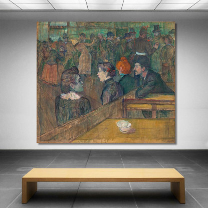 Moulin De La Galette Henri de Toulouse-Lautrec htl74 quadro stampato su tela