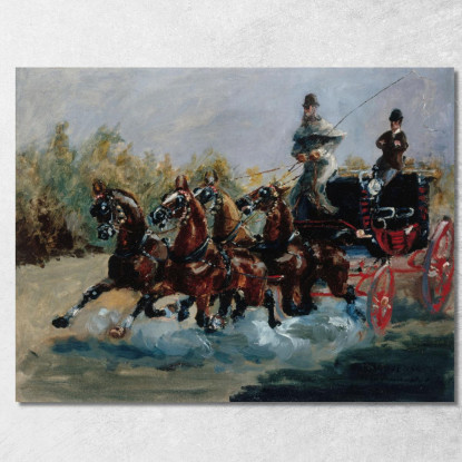 Nizza Ricordo Della Promenade Des Anglais Henri de Toulouse-Lautrec htl76 quadro stampato su tela