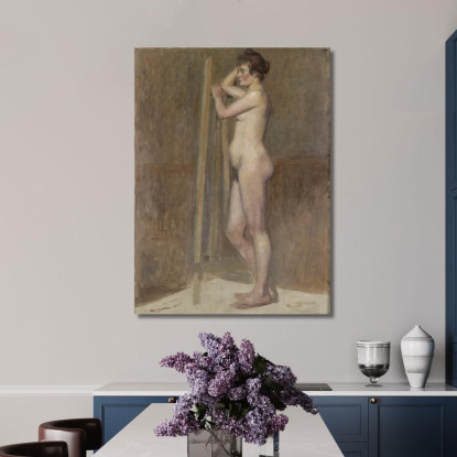 Nudo Nell'Atelier Henri de Toulouse-Lautrec htl77 quadro stampato su tela