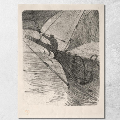 Oceano Nox Henri de Toulouse-Lautrec htl79 quadro stampato su tela