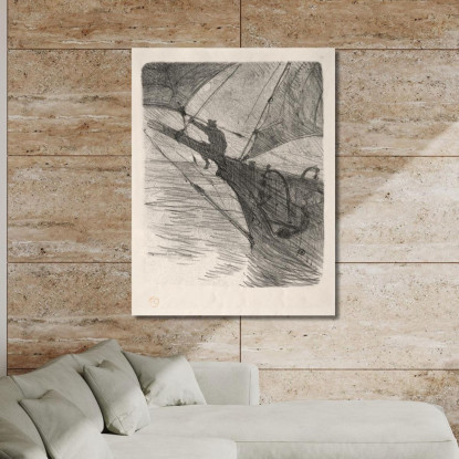 Oceano Nox Henri de Toulouse-Lautrec htl79 quadro stampato su tela