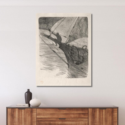Oceano Nox Henri de Toulouse-Lautrec htl79 quadro stampato su tela