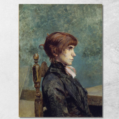 Ritratto Di Jeanne Wenz Henri de Toulouse-Lautrec htl85 quadro stampato su tela