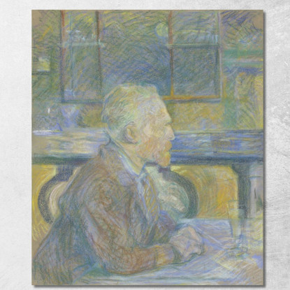 Ritratto Di Vincent Van Gogh Henri de Toulouse-Lautrec htl86 quadro stampato su tela