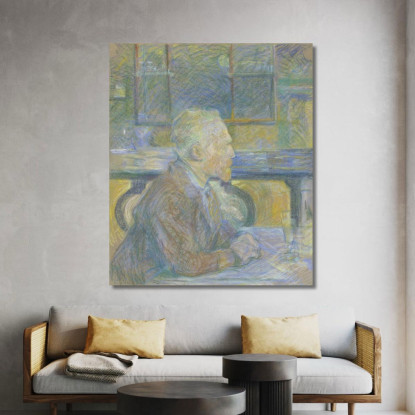 Ritratto Di Vincent Van Gogh Henri de Toulouse-Lautrec htl86 quadro stampato su tela