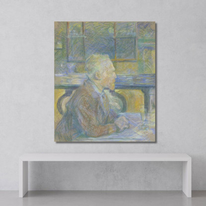 Ritratto Di Vincent Van Gogh Henri de Toulouse-Lautrec htl86 quadro stampato su tela