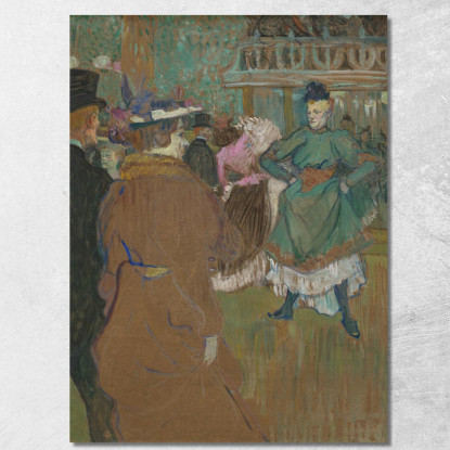 Quadriglia Al Moulin Rouge Henri de Toulouse-Lautrec htl87 quadro stampato su tela