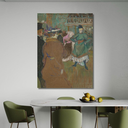 Quadriglia Al Moulin Rouge Henri de Toulouse-Lautrec htl87 quadro stampato su tela