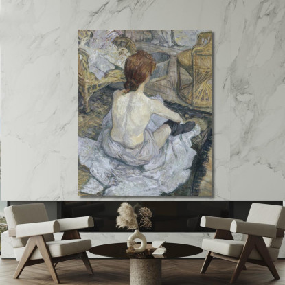Rossa Detta Anche La Toilette Henri de Toulouse-Lautrec htl90 quadro stampato su tela