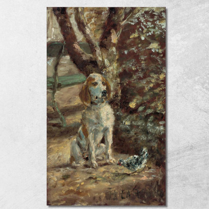 Il Cane Dell'Artista Flèche Henri de Toulouse-Lautrec htl92 quadro stampato su tela