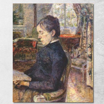 La Contessa Adèle De Toulouse-Lautrec Nel Suo Salone Al Castello Di Malromé Henri de Toulouse-Lautrec htl94 quadro stampato su