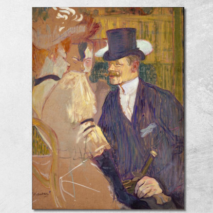 L'Inglese William Tom Warrener (1861-1934) Al Moulin Rouge Henri de Toulouse-Lautrec htl95 quadro stampato su tela