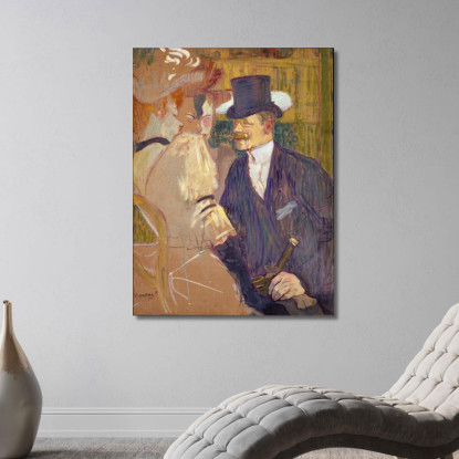 L'Inglese William Tom Warrener (1861-1934) Al Moulin Rouge Henri de Toulouse-Lautrec htl95 quadro stampato su tela