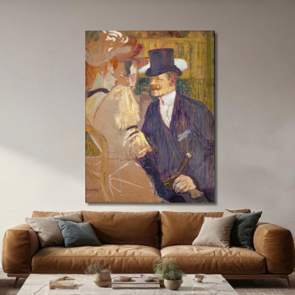 L'Inglese William Tom Warrener (1861-1934) Al Moulin Rouge Henri de Toulouse-Lautrec htl95 quadro stampato su tela