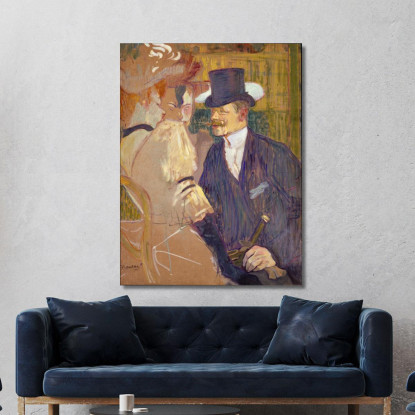 L'Inglese William Tom Warrener (1861-1934) Al Moulin Rouge Henri de Toulouse-Lautrec htl95 quadro stampato su tela