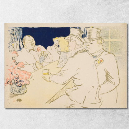 L'Irish And American Bar Rue Royale Henri de Toulouse-Lautrec htl96 quadro stampato su tela