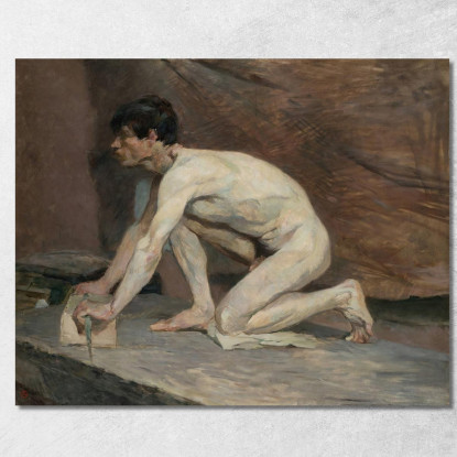 Il Lucidatore Di Marmo Henri de Toulouse-Lautrec htl100 quadro stampato su tela