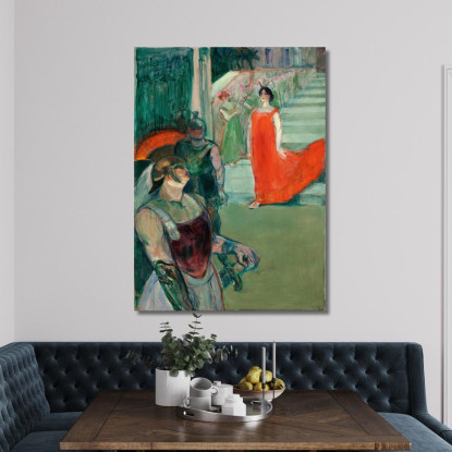 L'Opera Messalina A Bordeaux - Messalina Scende La Scala Fiancheggiata Da Figuranti Henri de Toulouse-Lautrec htl102 quadro sta