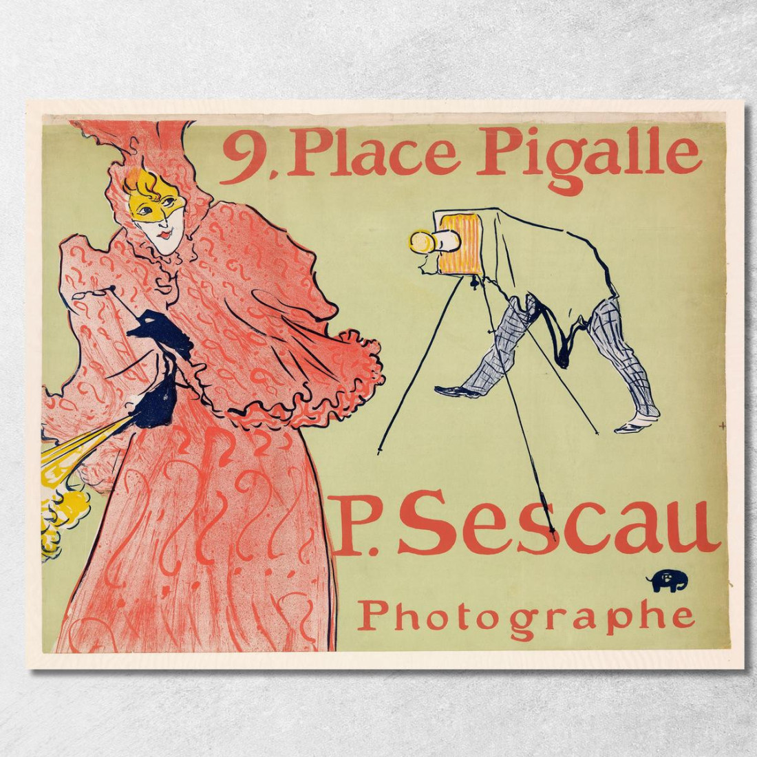 Il Fotografo Sescau Henri de Toulouse-Lautrec htl103 quadro stampato su tela
