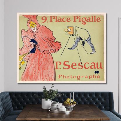 Il Fotografo Sescau Henri de Toulouse-Lautrec htl103 quadro stampato su tela