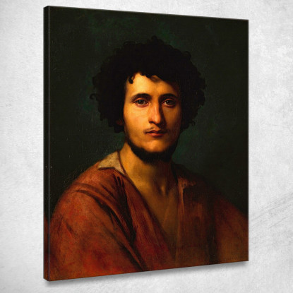 Portrait Study Of Giacomo Orlandi Di Subiaco Jean-Léon Gérôme jlg103 quadro stampato su tela