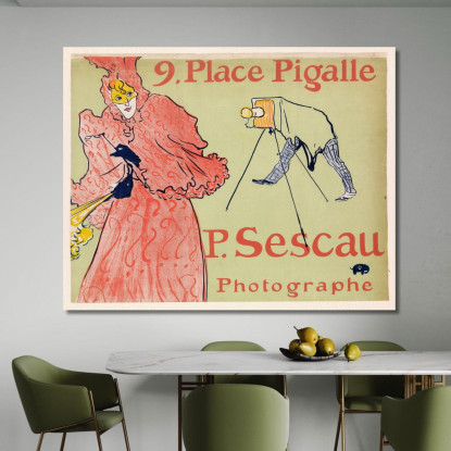 Il Fotografo Sescau Henri de Toulouse-Lautrec htl103 quadro stampato su tela