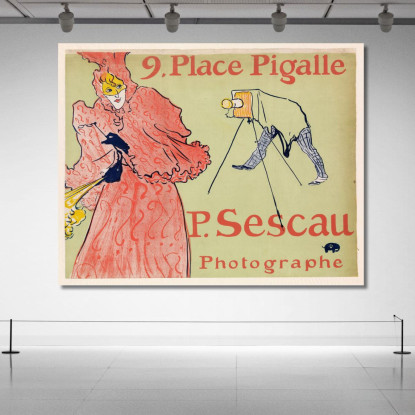 Il Fotografo Sescau Henri de Toulouse-Lautrec htl103 quadro stampato su tela