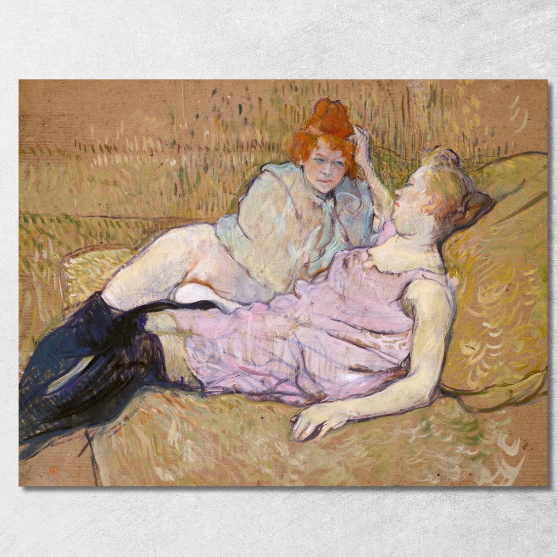 Il Divano Henri de Toulouse-Lautrec htl106 quadro stampato su tela