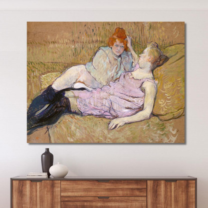 Il Divano Henri de Toulouse-Lautrec htl106 quadro stampato su tela