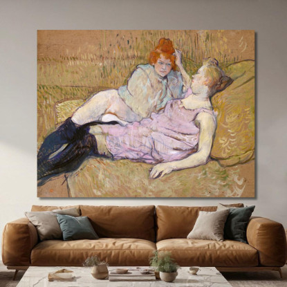 Il Divano Henri de Toulouse-Lautrec htl106 quadro stampato su tela