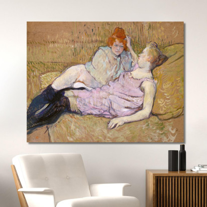 Il Divano Henri de Toulouse-Lautrec htl106 quadro stampato su tela