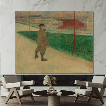 Tristan Bernard Al Vélodrome Buffalo Henri de Toulouse-Lautrec htl109 quadro stampato su tela