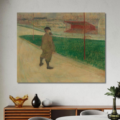 Tristan Bernard Al Vélodrome Buffalo Henri de Toulouse-Lautrec htl109 quadro stampato su tela