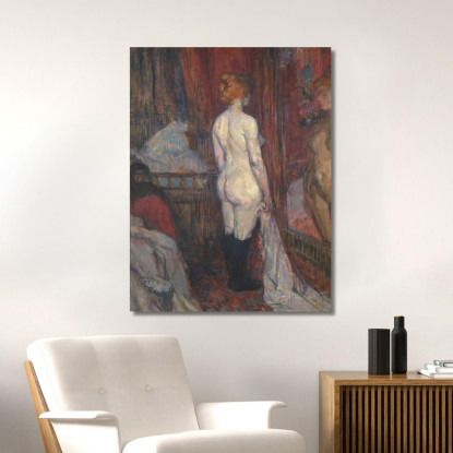 Donna Davanti A Uno Specchio Henri de Toulouse-Lautrec htl111 quadro stampato su tela