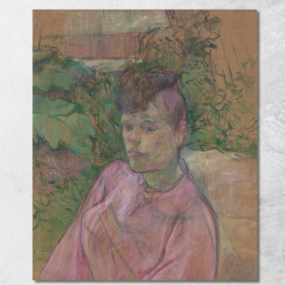 Donna Nel Giardino Di Monsieur Forest Henri de Toulouse-Lautrec htl112 quadro stampato su tela