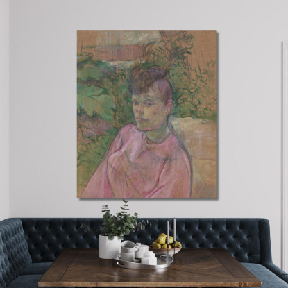 Donna Nel Giardino Di Monsieur Forest Henri de Toulouse-Lautrec htl112 quadro stampato su tela