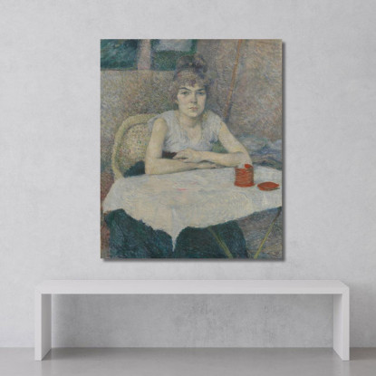 Giovane Donna A Un Tavolo Poudre De Riz Henri de Toulouse-Lautrec htl113 quadro stampato su tela