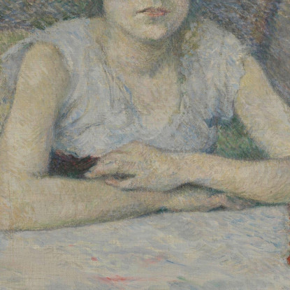 Giovane Donna A Un Tavolo Poudre De Riz Henri de Toulouse-Lautrec htl113 quadro stampato su tela