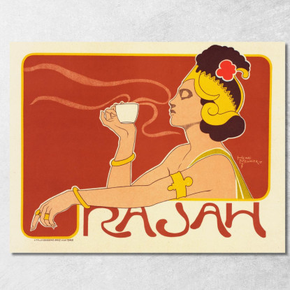 Café Rajah Henri Georges Meunier hgm4 quadro stampato su tela
