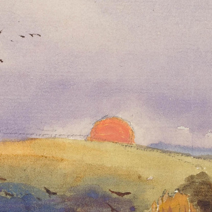 Un Campo Di Grano Al Tramonto Hercules Brabazon Brabazon hbb3 quadro stampato su tela