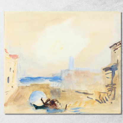 Una Gondola Che Passa Sotto Un Ponte A Venezia Hercules Brabazon Brabazon hbb4 quadro stampato su tela